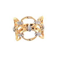 Anello Marco Bicego Donna Marrakech Onde in Oro giallo Diamante 0.11 Ct AG355-B - AG355-B